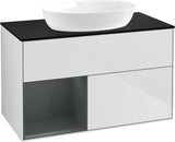 Villeroy & Boch Finion Waschtischunterschrank 1000 mm Glossy White Lacquer mit Beleuchtung