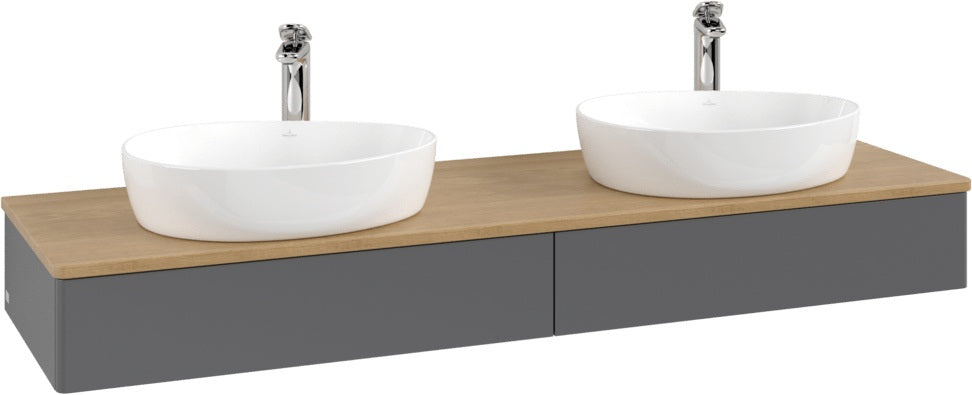 Villeroy & Boch Waschtischunterschrank Antao 1600 mm Anthrazit Matt mit 2 Auszügen