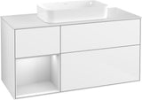 Villeroy & Boch Finion Waschbeckenunterschrank 1200 mm Walnut Veneer mit Beleuchtung
