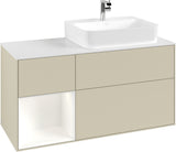 Villeroy & Boch Waschtischunterschrank Finion G141G 1200 mm Glossy White mit LED-Beleuchtung