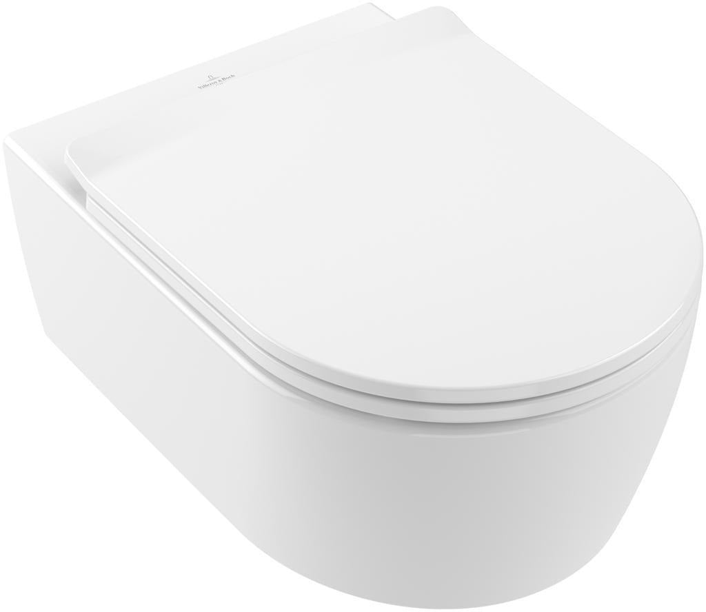 Villeroy & Boch EASY WWC Kombipack – Wand-WC Set mit DirectFlush, CeramicPlus, SoftClosing