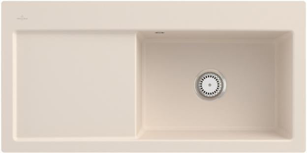 Villeroy & Boch SUBWAY 60 XL FLAT Einbauspüle 965x475mm Ivory CeramicPlus