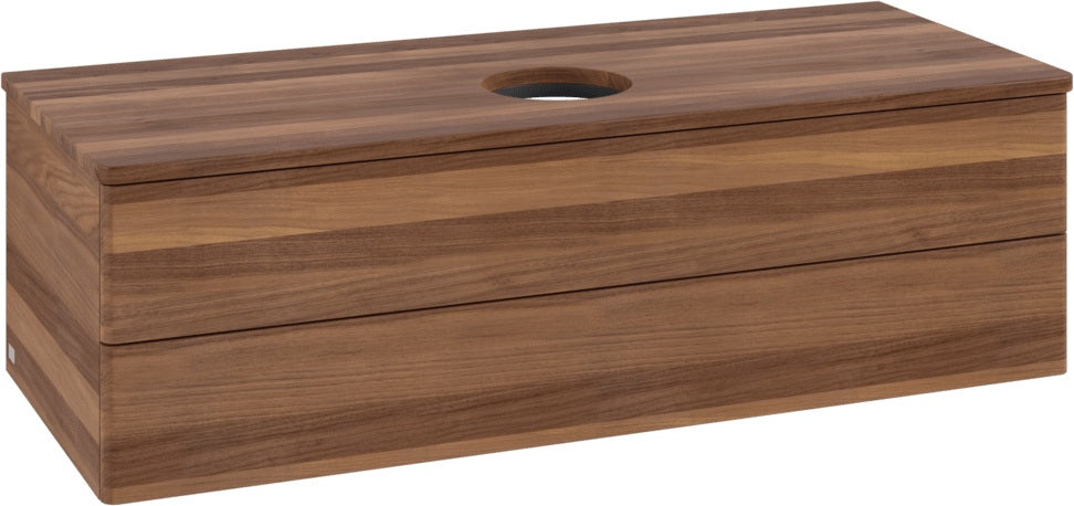 Villeroy & Boch Waschbeckenunterschrank Antao 1200 mm Warm Walnut mit Auszugsbeleuchtung