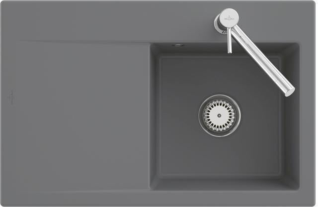 Villeroy & Boch Subway Style 45 Flat Einbauspüle 780x510 mm Stone White CeramicPlus