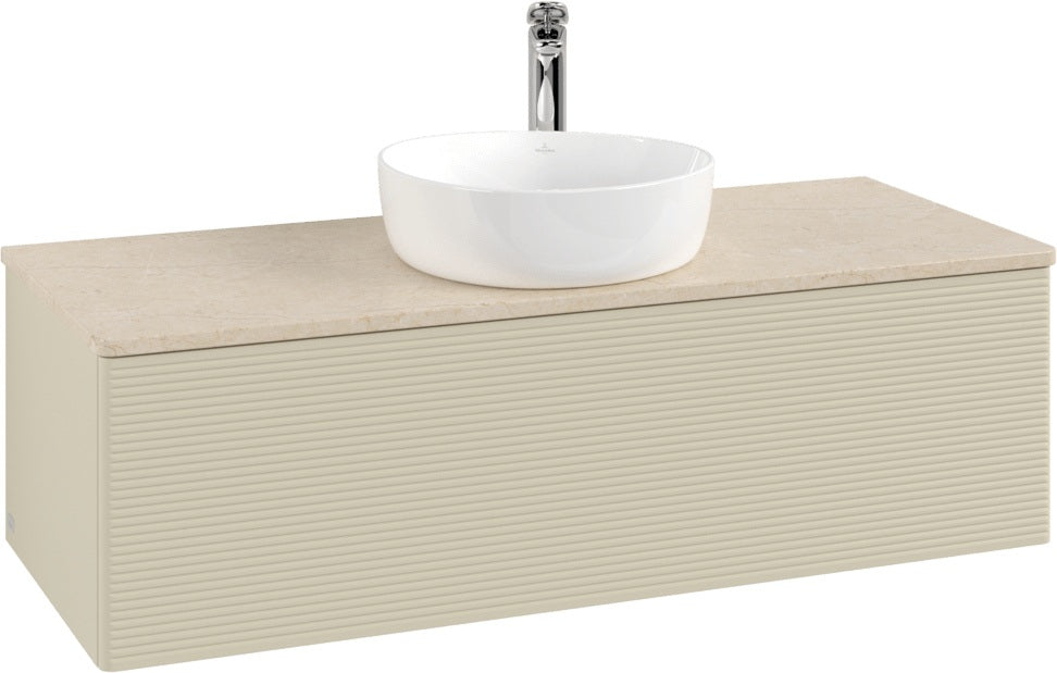 Villeroy & Boch Waschtischunterschrank Antao 1200 mm Anthrazit Matt Lack mit LED-Beleuchtung
