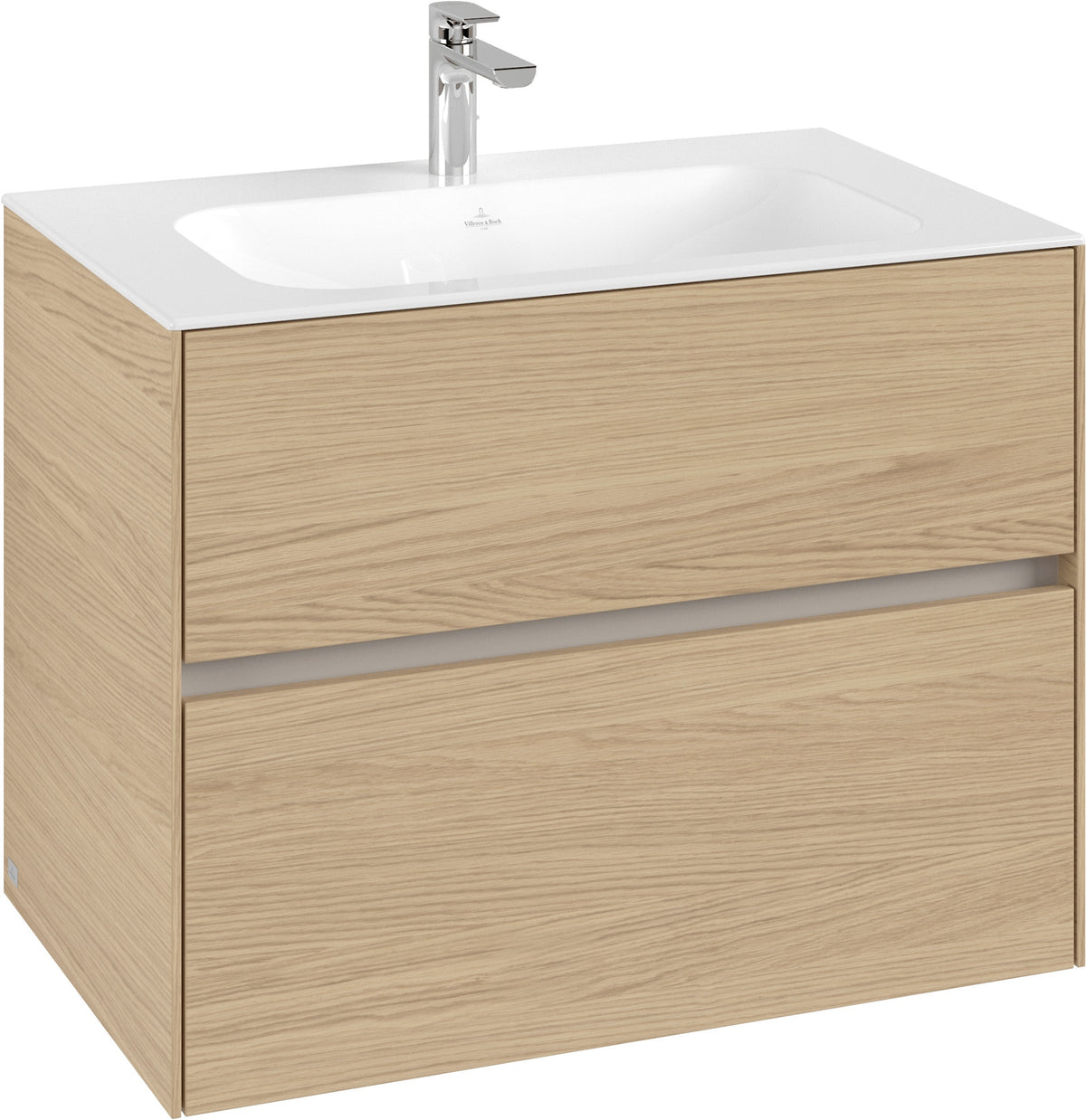 Villeroy & Boch Waschbeckenunterschrank Collaro C13800 White Oak – 796 mm, 2 Auszüge, SoftClosing