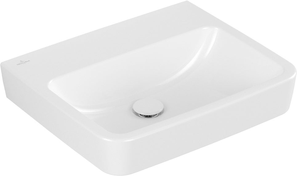 Villeroy & Boch O.novo Wandwaschbecken 550x460 mm Weiß Alpin – Eckig, ohne Hahnloch