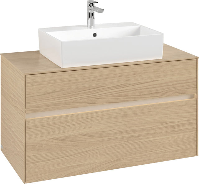 Villeroy & Boch Waschtischunterschrank Collaro C125 B0 Nordic Oak 1000 mm mit LED-Beleuchtung
