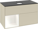 Villeroy & Boch Finion Waschbeckenunterschrank Glossy White Lacquer mit Beleuchtung 1000 mm