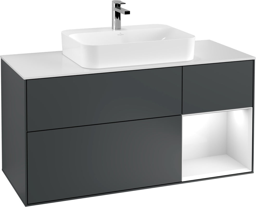 Villeroy & Boch Waschtischunterschrank Finion F421G 1200 mm Glossy White Lacquer