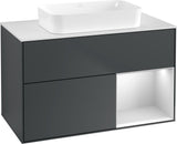 Villeroy & Boch Waschtischunterschrank Finion G661GF 1000 mm Midnight Blue Matt Lacquer mit Beleuchtung