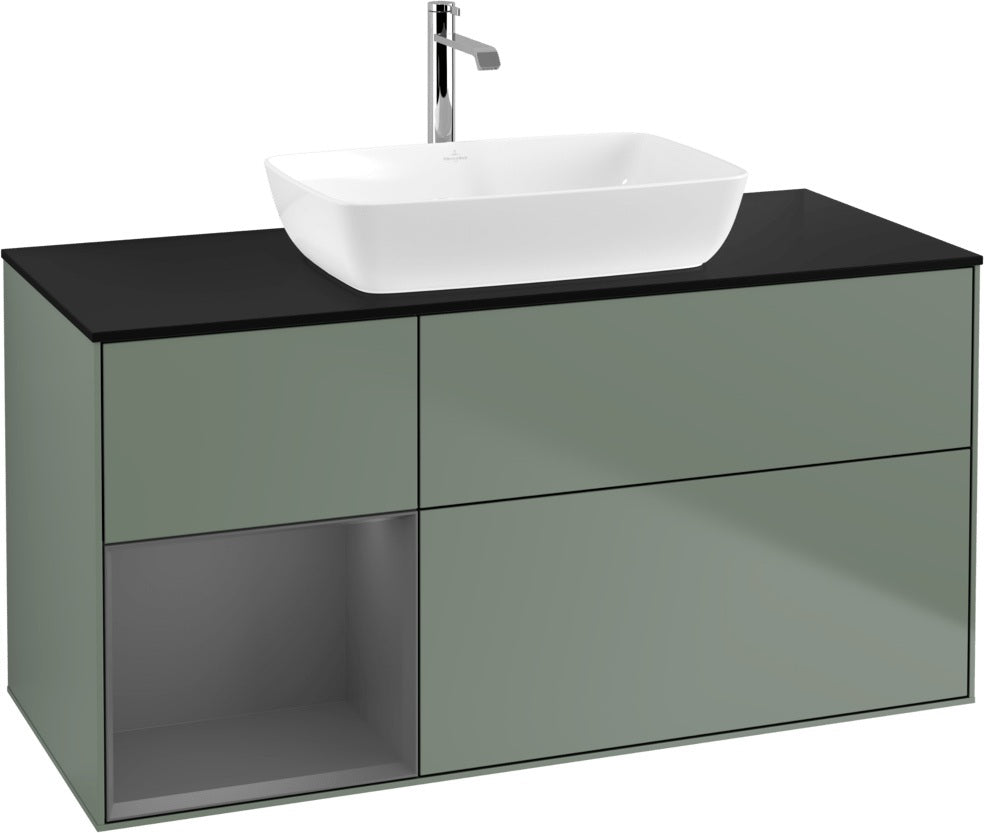 Villeroy & Boch Finion Waschtischunterschrank 1200 mm Glossy White Lacquer mit Beleuchtung