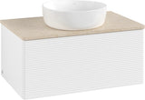 Villeroy & Boch Antao Waschtischunterschrank 800 mm – Grau Matt, 1 Auszug, Push-Open