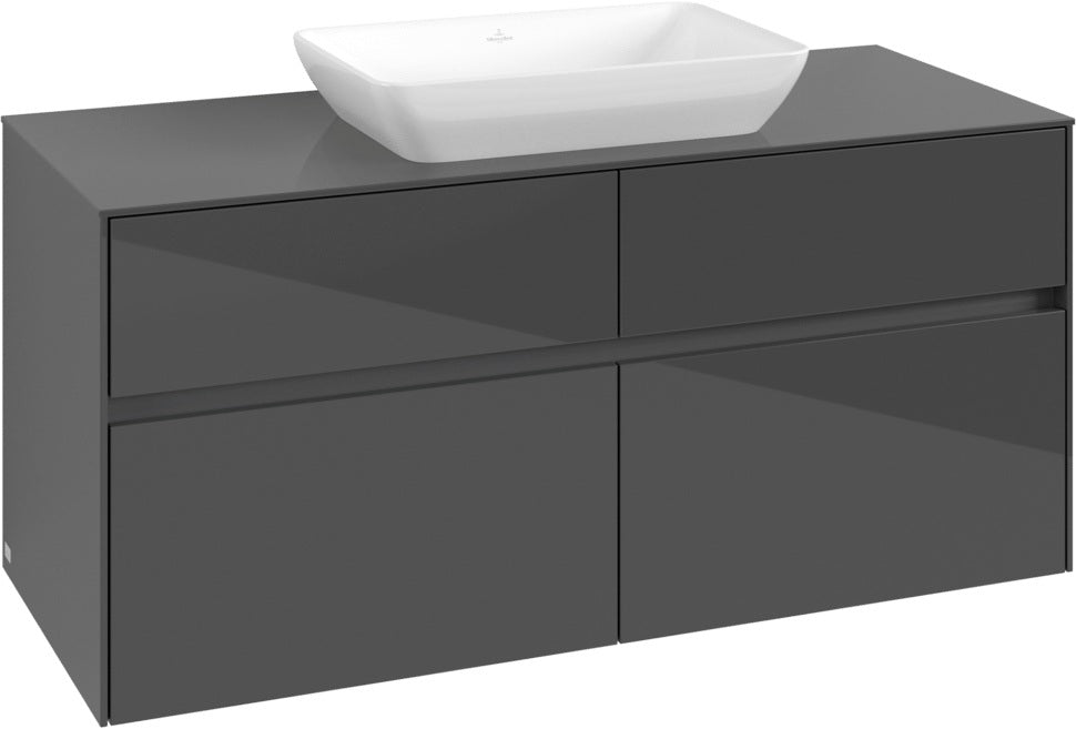 Villeroy & Boch Waschtischunterschrank Collaro C11200 Glossy White 1200 mm mit 4 Auszügen und SoftClosing