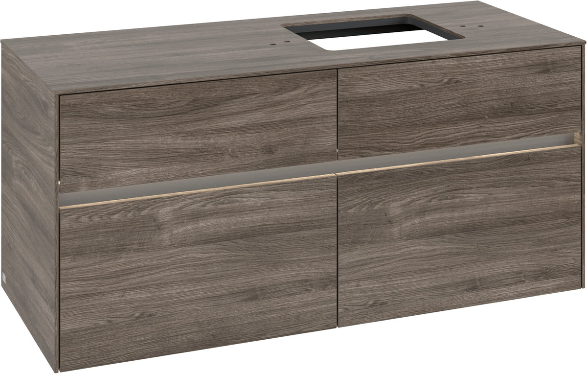 Villeroy & Boch Waschbeckenunterschrank Collaro C130 B0 1200 mm Stone Oak mit Beleuchtung und SoftClosing