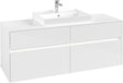 Villeroy & Boch Waschtischunterschrank Collaro C084 B0 1400 mm Glossy White mit LED-Beleuchtung