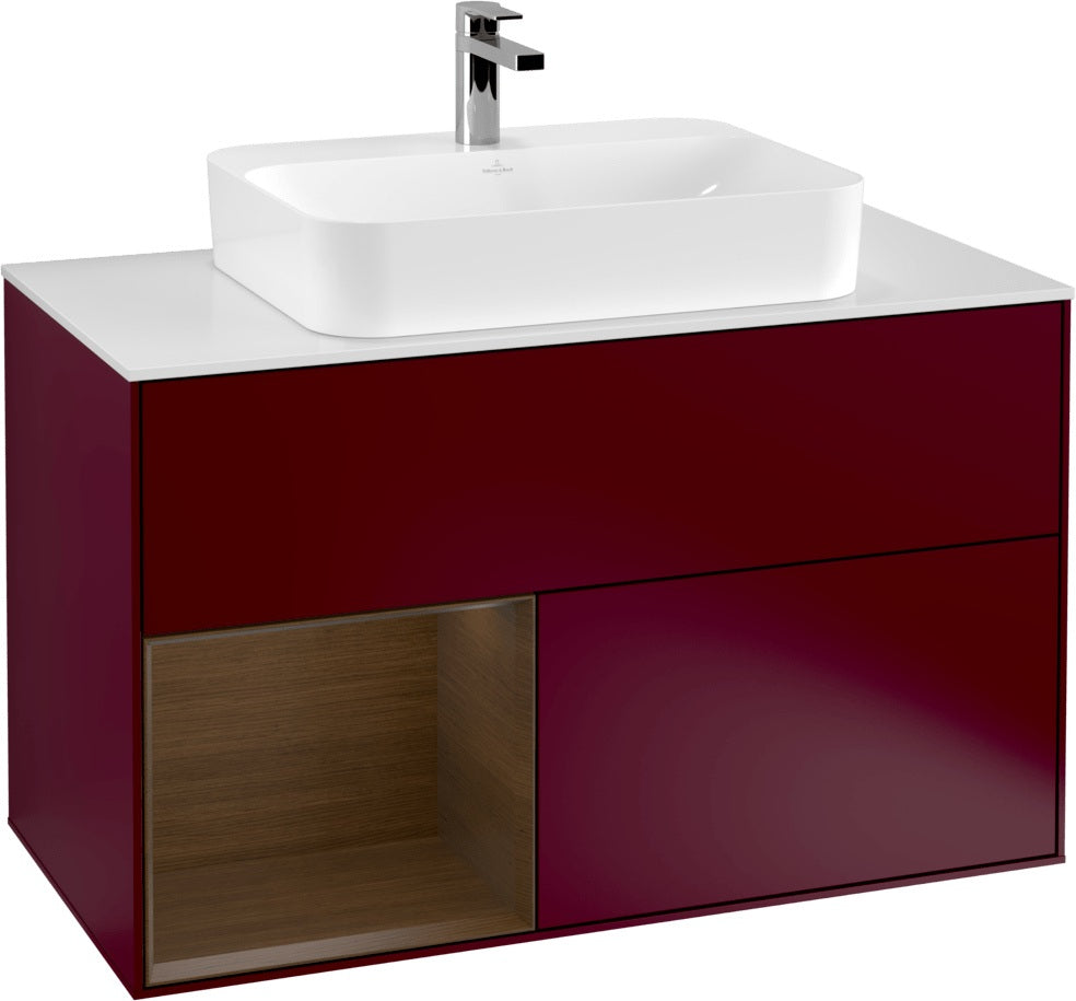 Villeroy & Boch Finion Waschtischunterschrank 1000 mm White Matt Lacquer mit LED-Beleuchtung