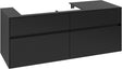 Villeroy & Boch Waschtischunterschrank Collaro C089 B0 1400 mm Volcano Black mit Beleuchtung