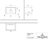 Villeroy & Boch Subway 3.0 Waschtischunterschrank C57500, 622 mm, Brilliant White, mit SoftClosing-Auszug