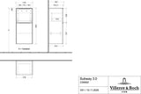 Villeroy & Boch Seitenschrank Subway 3.0 C59501 Brilliant White 400 mm mit Soft-Close