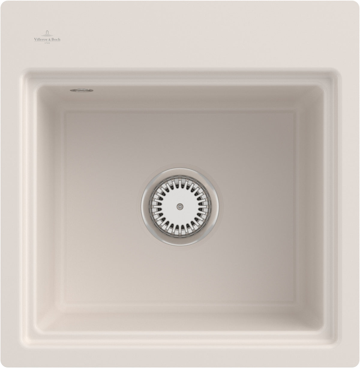 Villeroy & Boch Subway Style 50 S Flat Flächenbündige Spüle 500x510mm Stone White CeramicPlus