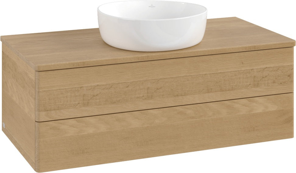 Villeroy & Boch Antao Waschbeckenunterschrank 1000 mm Warm Walnut – 2 Auszüge, Push-to-Open