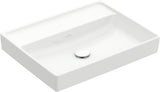Villeroy & Boch Collaro Wandwaschbecken 600x470 mm Weiß Alpin – TitanCeram, ohne Hahnloch, für Wandmontage