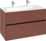 Villeroy & Boch Waschbeckenunterschrank Collaro C13900 in White Oak – 996 mm, 2 Auszüge, SoftClosing