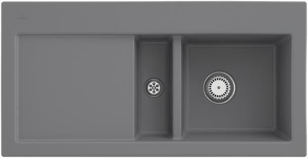Villeroy & Boch Subway 60 Einbauspüle 1000x510mm Keramik Ebony CeramicPlus