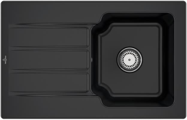 Villeroy & Boch Architectura 45 Einbauspüle 800x510mm Ebony CeramicPlus reversibel