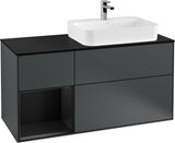 Villeroy & Boch Finion Waschbeckenunterschrank 1200 mm Glossy White Lacquer mit Beleuchtung