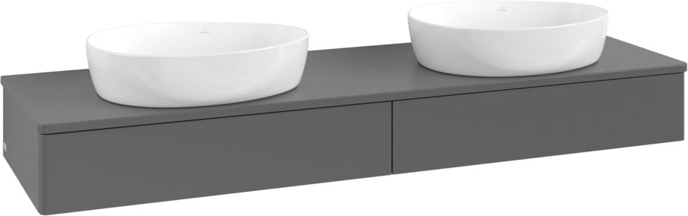 Villeroy & Boch Waschtischunterschrank Antao 1600 mm Anthracite Matt Lacquer mit LED-Beleuchtung