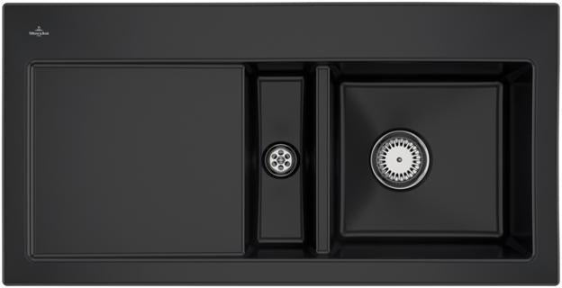 Villeroy & Boch Subway 60 Einbauspüle 1000x510mm Keramik Ebony CeramicPlus
