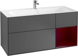 Villeroy & Boch Finion Waschbeckenunterschrank Glossy White Lacquer 1196 mm mit LED-Beleuchtung
