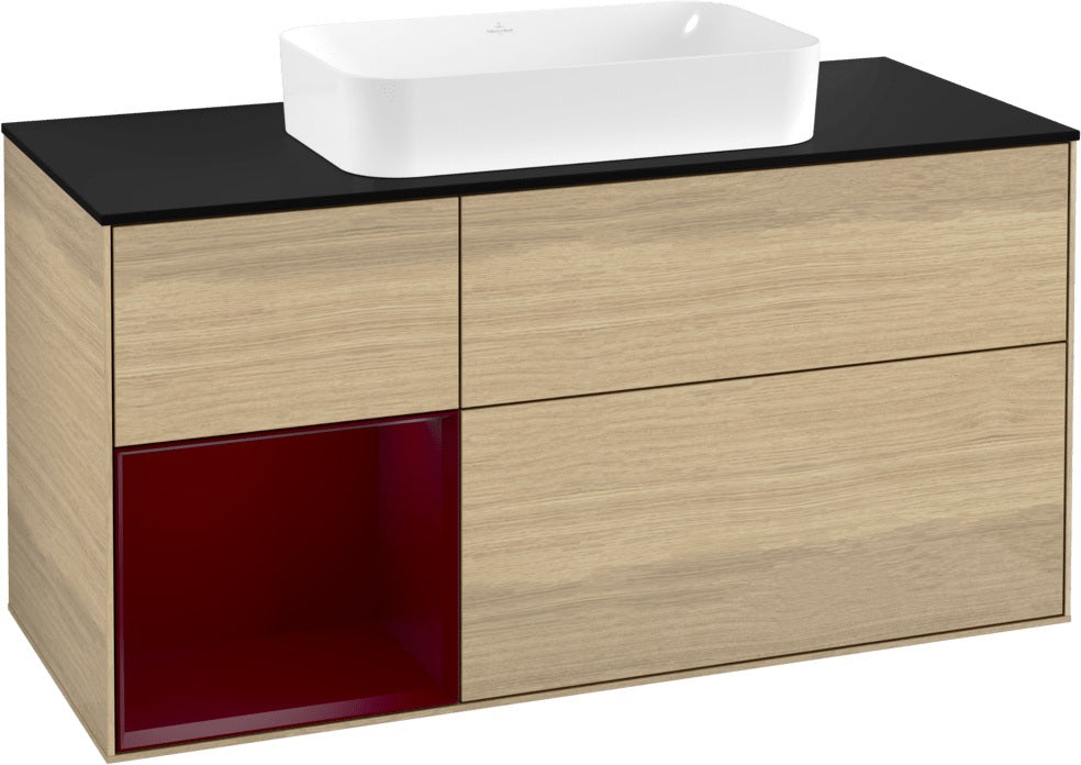 Villeroy & Boch Finion Waschtischunterschrank 1200 mm Glossy White Lacquer mit LED-Beleuchtung