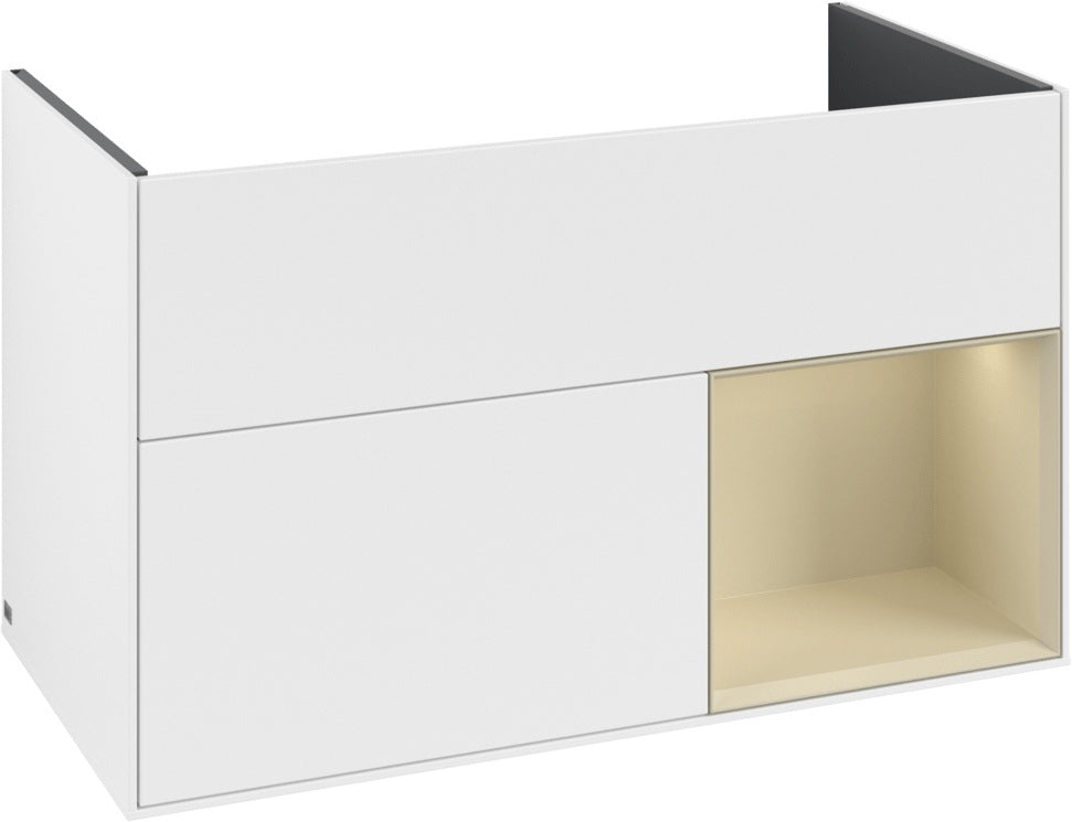 Villeroy & Boch Finion Waschtischunterschrank 996 mm White Matt Lacquer mit Beleuchtung