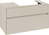 Villeroy & Boch Collaro Waschbeckenunterschrank 1000 mm Cashmere Grey mit LED-Beleuchtung und SoftClosing