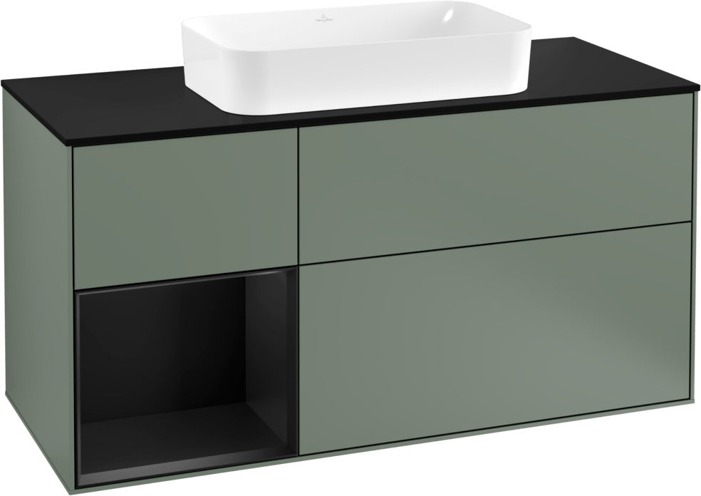 Villeroy & Boch Finion Waschtischunterschrank 1200 mm Glossy White Lacquer mit LED-Beleuchtung