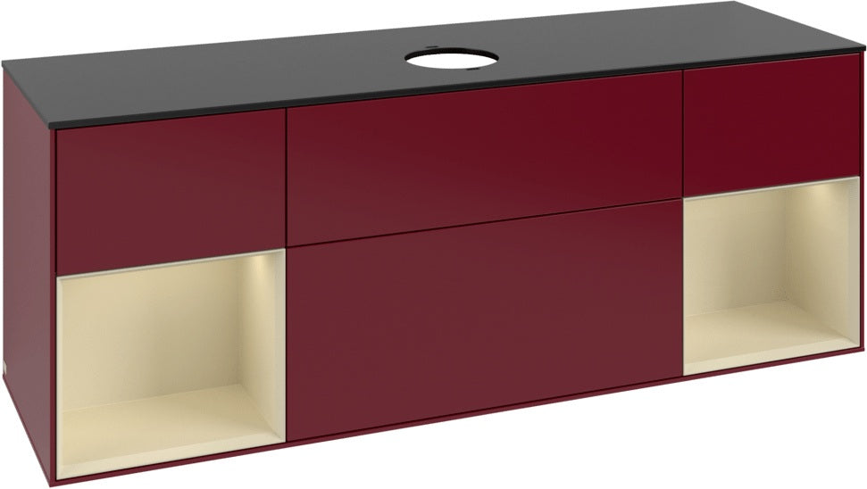 Villeroy & Boch Finion Waschtischunterschrank 1600 mm Glossy White Lacquer mit Beleuchtung