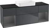 Villeroy & Boch Finion Waschbeckenunterschrank 1600 mm Glossy White Lacquer mit Beleuchtung
