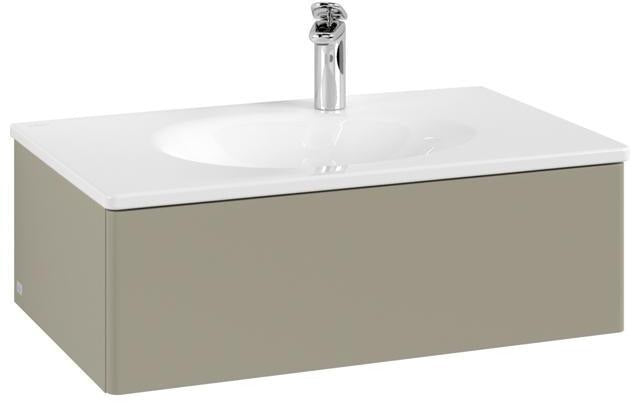 Villeroy & Boch Antao Waschtischunterschrank 788 mm, 1 Schublade, Push-Open, Stone Grey Matt – wandhängend