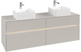 Villeroy & Boch Collaro Waschtischunterschrank 1600 mm Truffle Grey mit LED-Beleuchtung