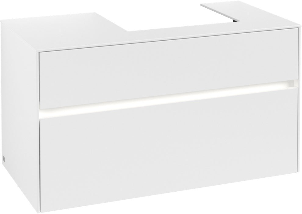 Villeroy & Boch Waschbeckenunterschrank Collaro C015 B0 1000 mm White Matt mit LED-Beleuchtung