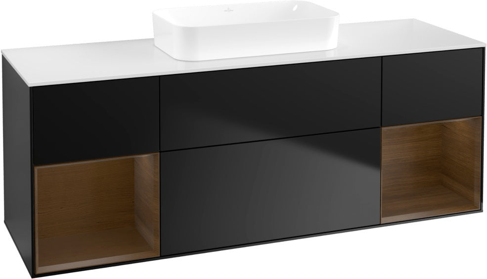 Villeroy & Boch Finion Waschtischunterschrank 1600 mm Glossy White Lacquer mit Beleuchtung