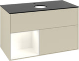 Villeroy & Boch Finion Waschbeckenunterschrank Glossy White mit Beleuchtung, 1000 mm