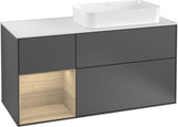 Villeroy & Boch Waschtischunterschrank Finion F271G 1200 mm Glossy White Lacquer mit Beleuchtung