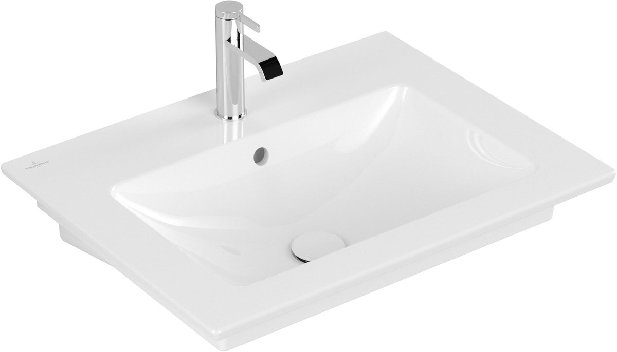 Villeroy & Boch Waschbecken Venticello 655 mm Rechteckig Weiß Alpin Wandmontage