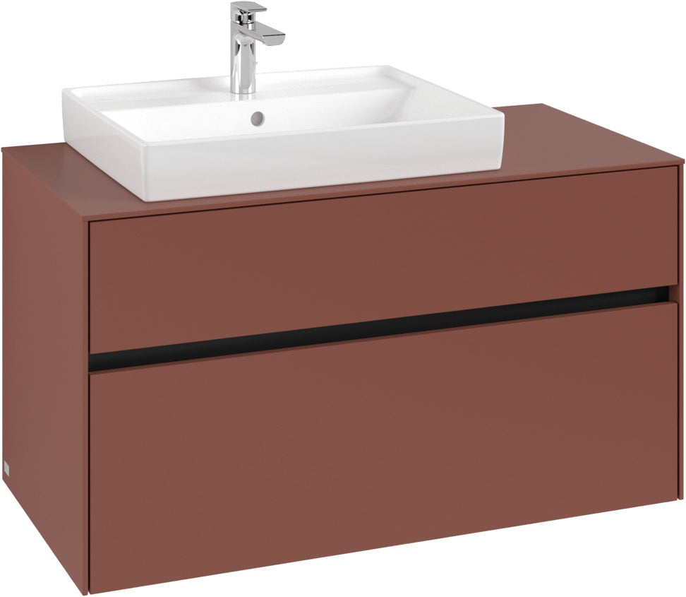Villeroy & Boch Waschtischunterschrank Collaro C017 B0 1000 mm White Oak mit Beleuchtung und SoftClosing