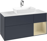 Villeroy & Boch Waschtischunterschrank Finion G831G 1200 mm Glossy White Lacquer mit Beleuchtung