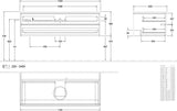 Villeroy & Boch Antao Waschbeckenunterschrank 1200 mm Anthrazit mit LED-Beleuchtung